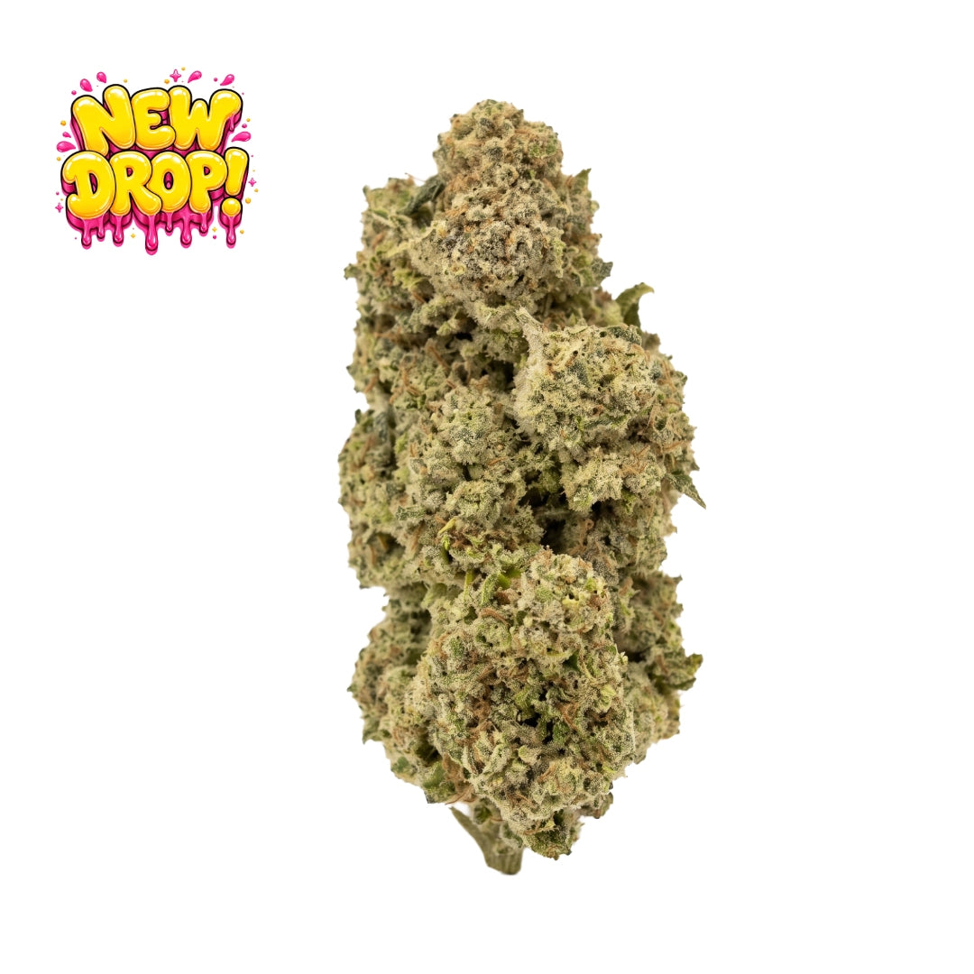 Gorilla Glue studio nug on white background with New Drop graphic